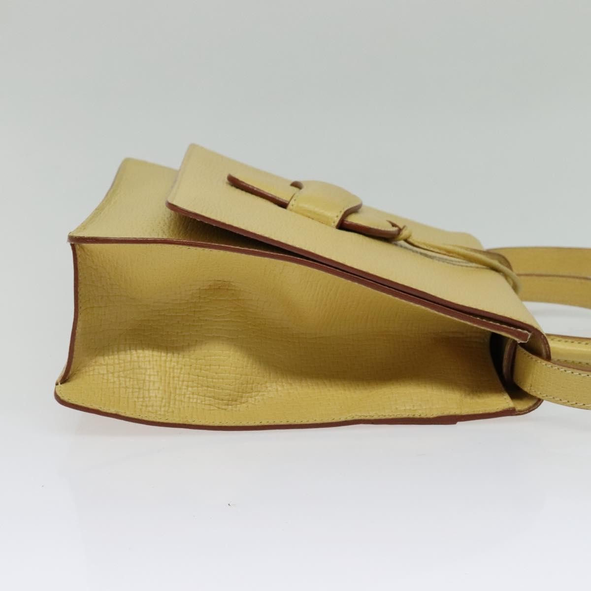 Loewe Barcelona Shoulder Bag Leather Yellow Leather Bag (Pre-Owned)