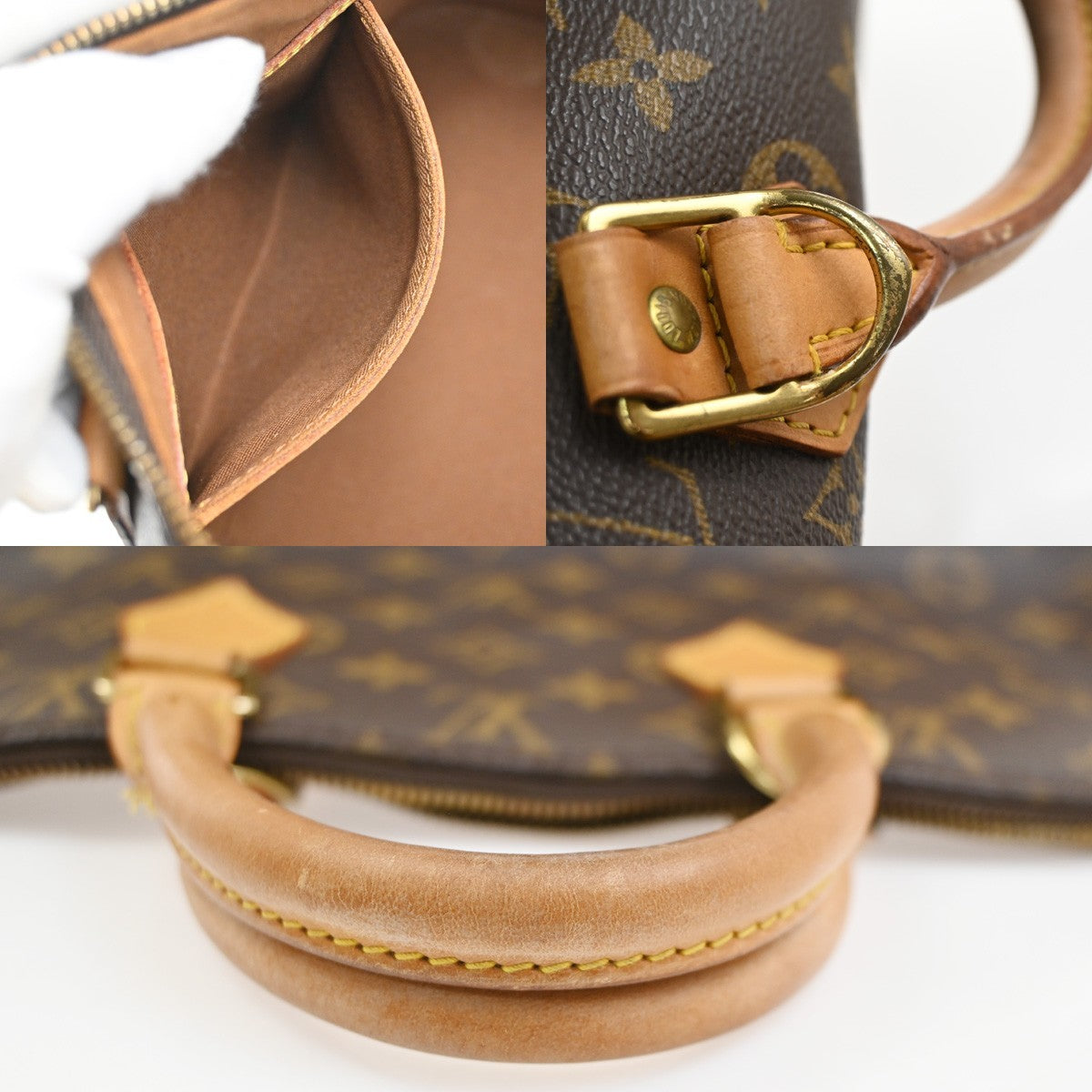Louis Vuitton Alma Handbag Monogram Canvas Brown Canvas Handbag (Pre-Owned)
