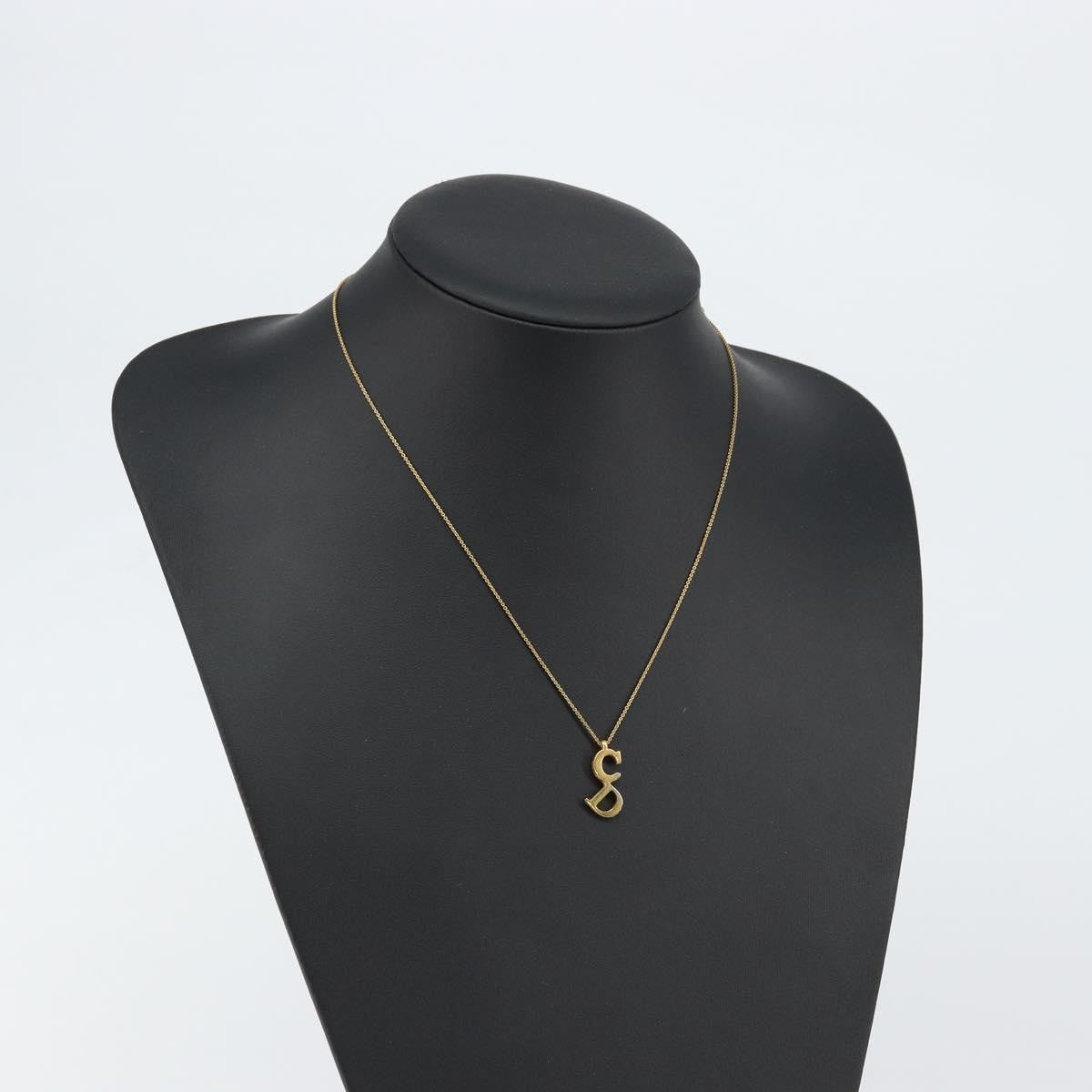 Christian Dior Cd Pendant Necklace Metal Gold Metal Necklace Jewelry (Pre-Owned)