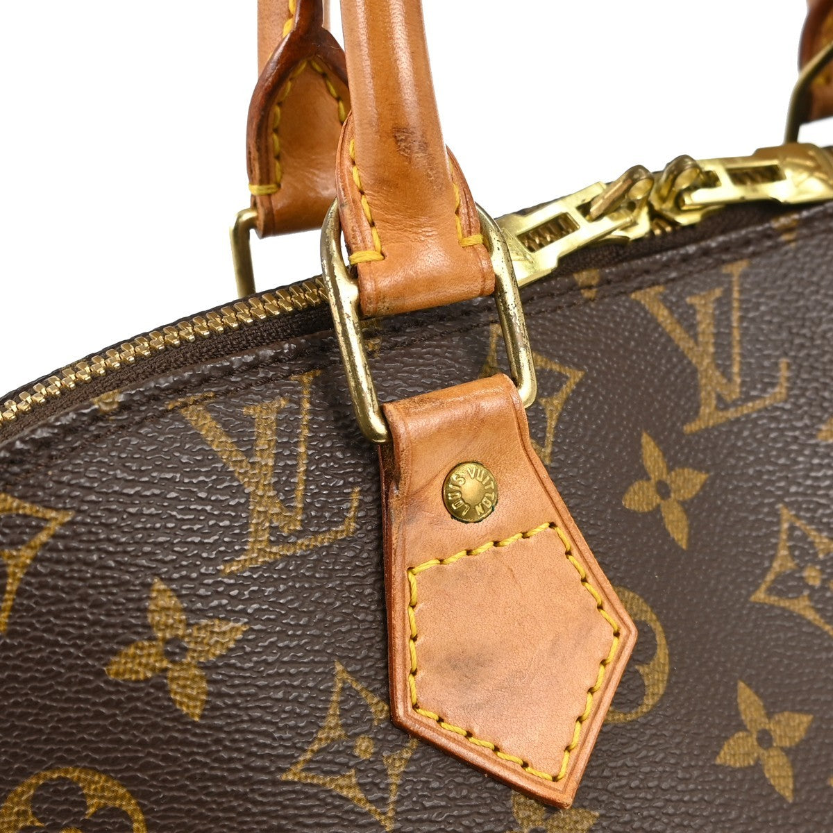 Louis Vuitton Alma Handbag Monogram Canvas Brown Canvas Handbag (Pre-Owned)