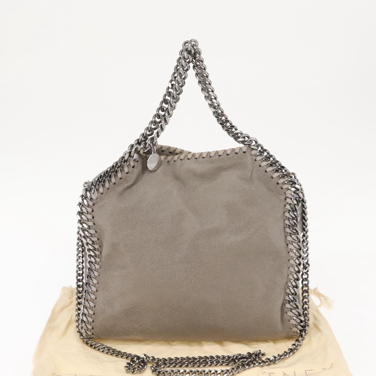 Stella Mccartney Falabella Fold Over Crossbody Bag Faux Leather Gray Polyester Bag (Pre-Owned)