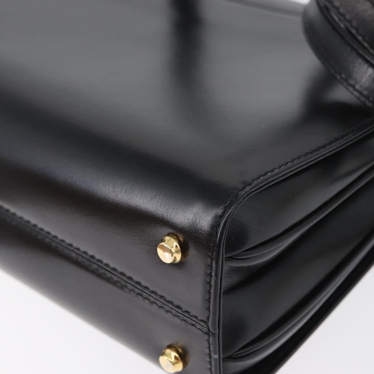 Bally Handbag Leather Black Leather Handbag (Pre-Owned)