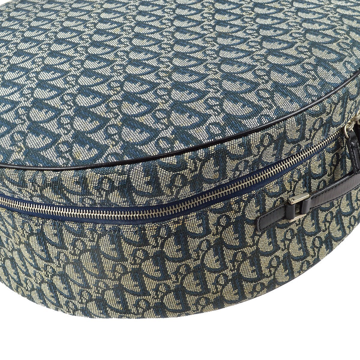 Christian Dior Vintage Trotter Handbag Canvas Navy Canvas Handbag (Pre-Owned)