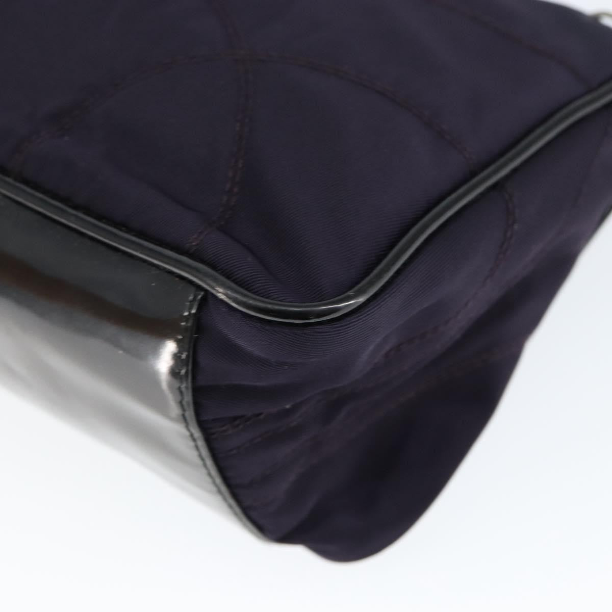 Prada Baguette Shoulder Bag Quilted Tessuto With Leather Purple Nylon Shoulder Bag Bag (Pre-Owned)