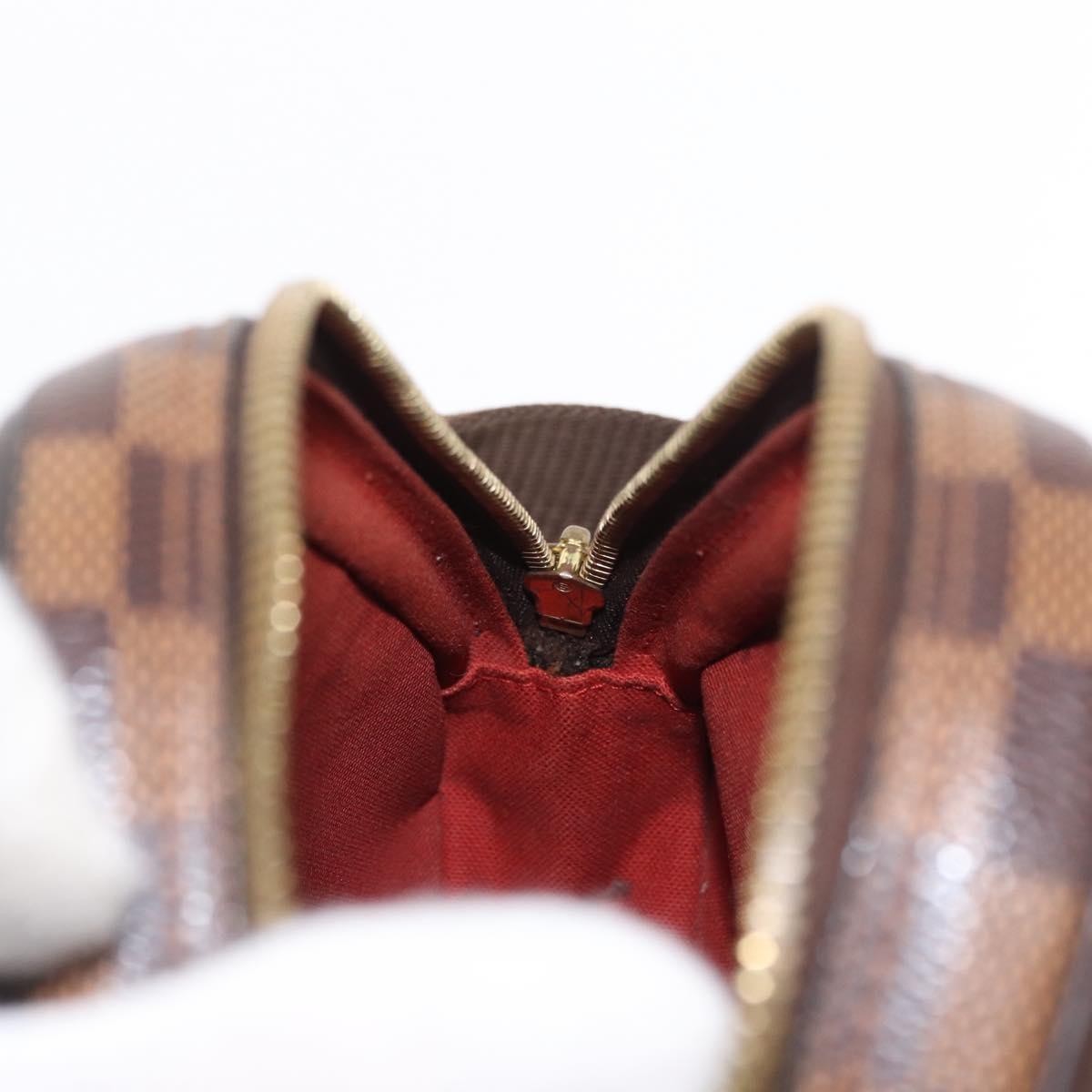 Louis Vuitton Pochette Gange Damier Brown Canvas Clutche & Pouche Bag (Pre-Owned)
