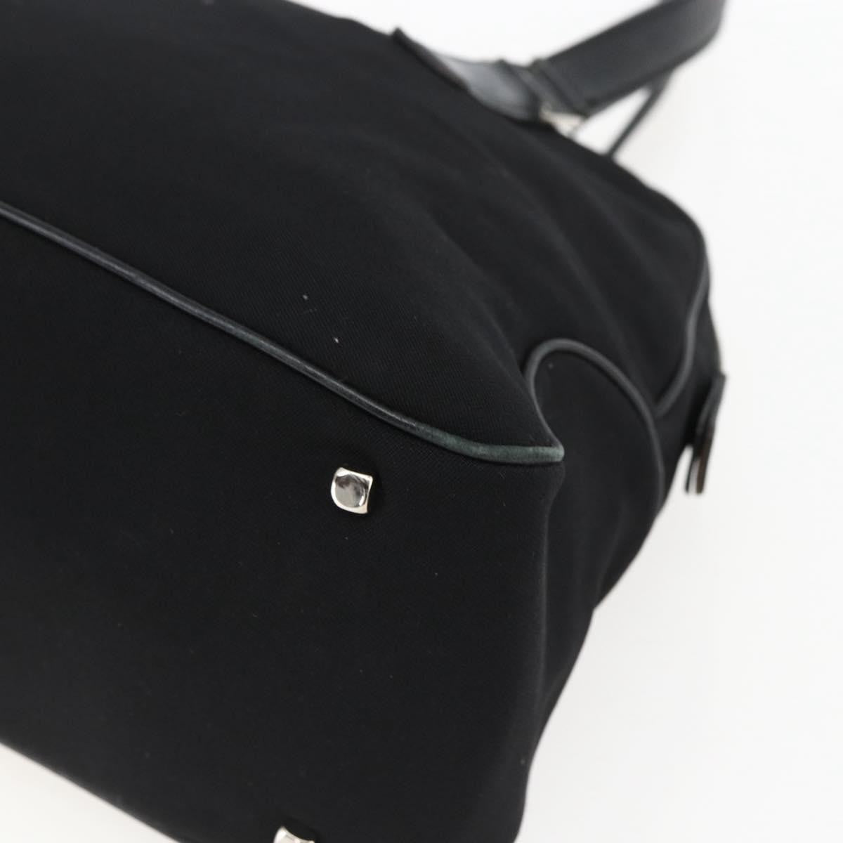 Salvatore Ferragamo Vintage Handbag Nylon Black Nylon Handbag (Pre-Owned)