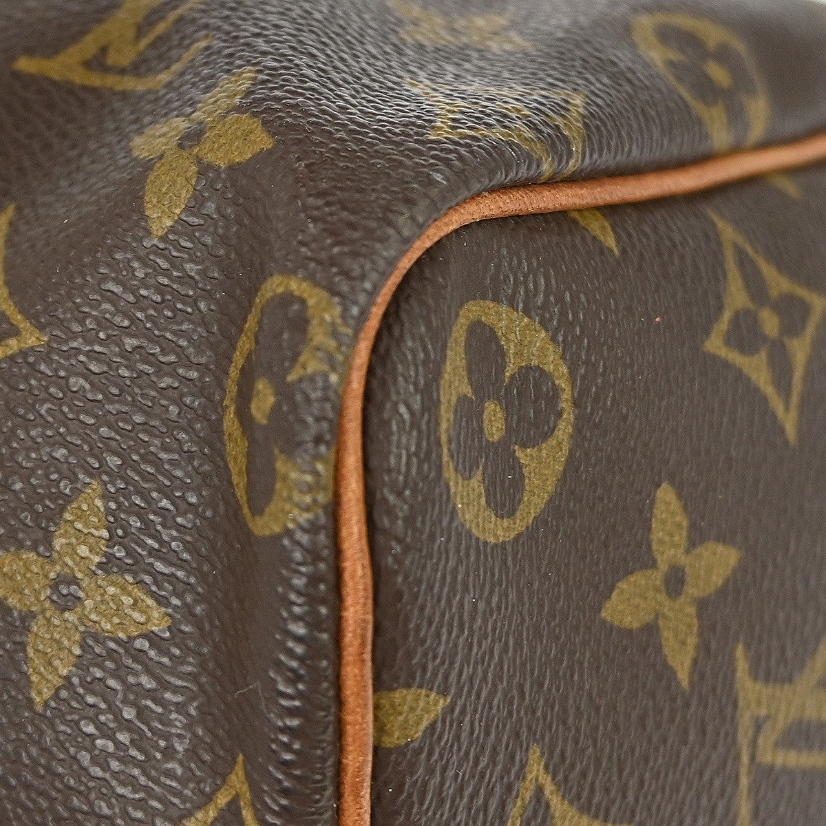 Louis Vuitton Speedy Handbag Monogram Canvas Brown Canvas Handbag (Pre-Owned)