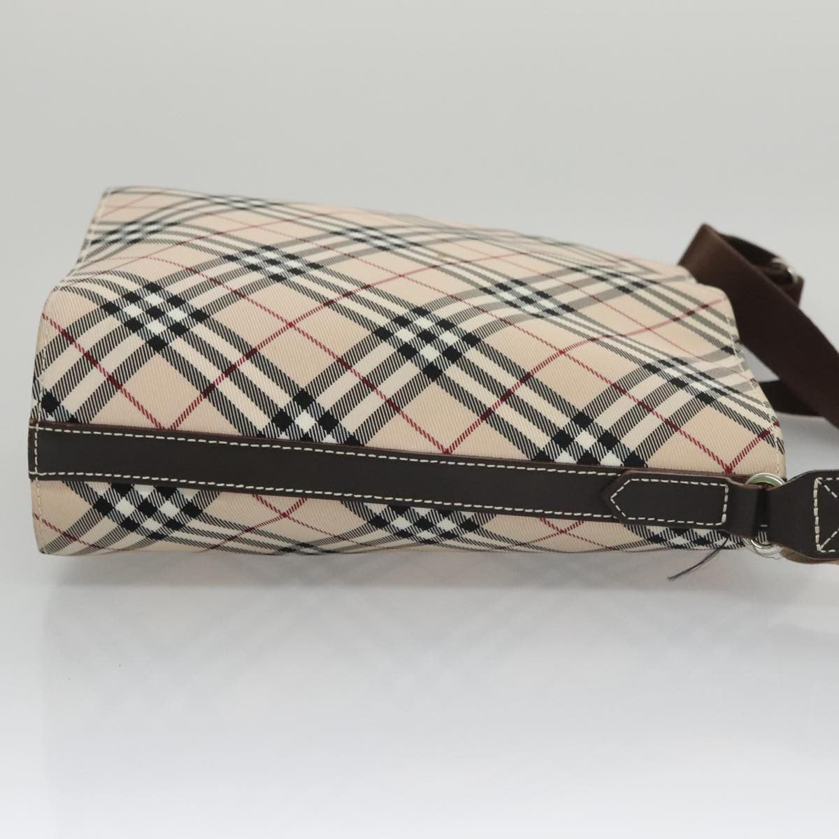 Burberry Nova Check Shoulder Bag Canvas Beige Canvas Shoulder Bag Bag (Pre-Owned)