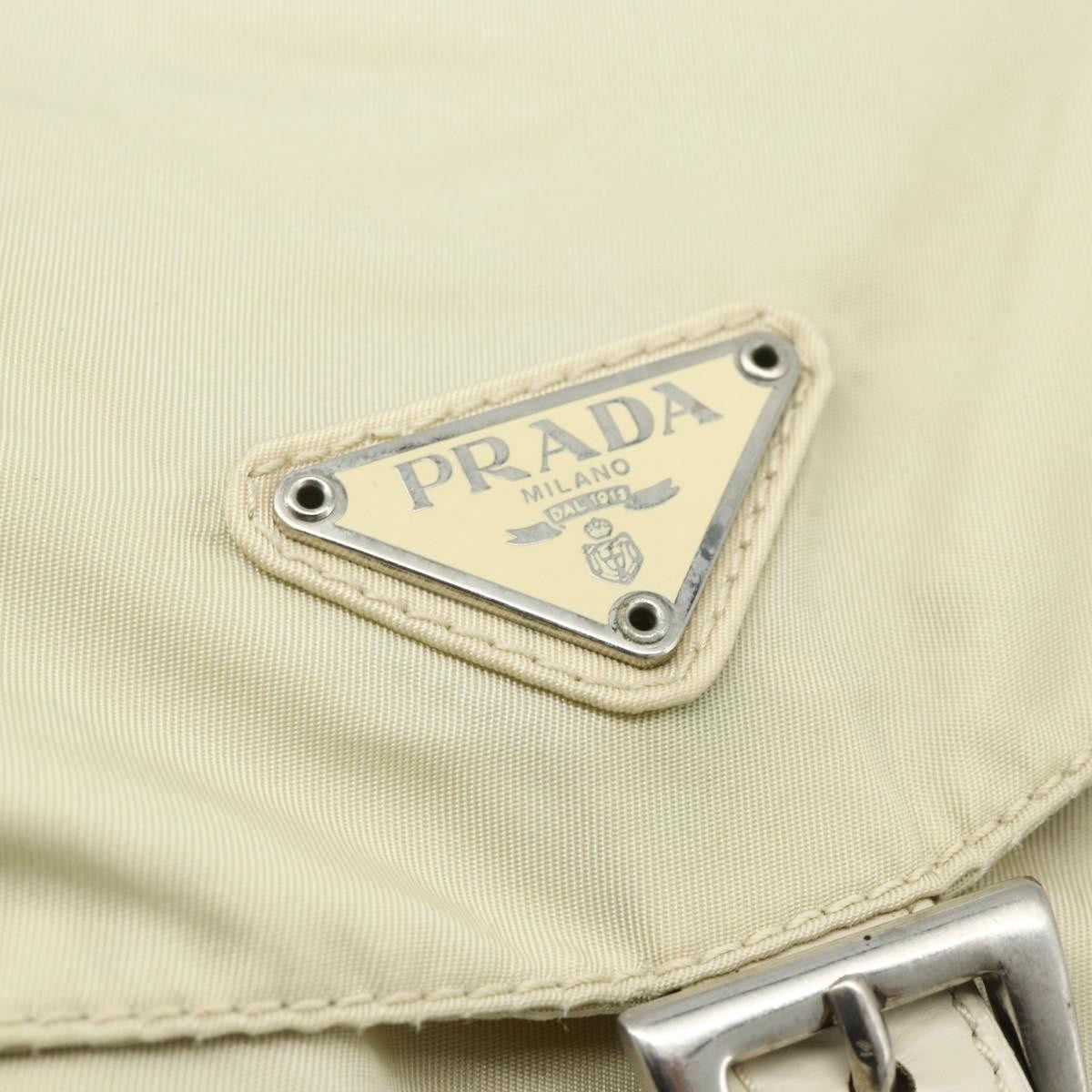 Prada Sac À Dos Re-Nylon Nylon Beige Nylon Backpack Bag (Pre-Owned)