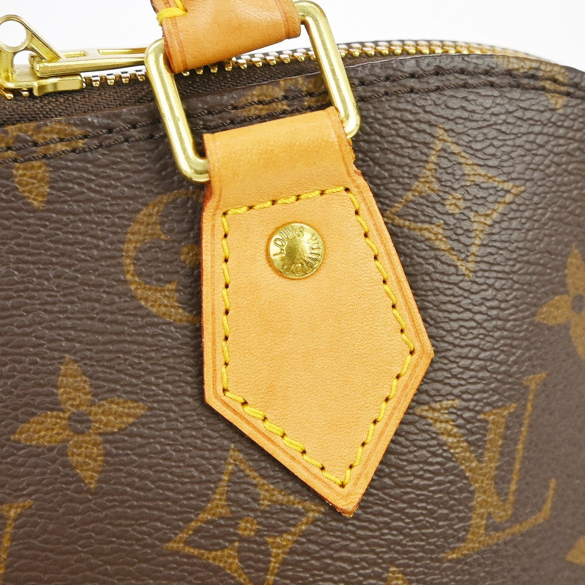 Louis Vuitton Alma Handbag Monogram Canvas Brown Canvas Handbag (Pre-Owned)