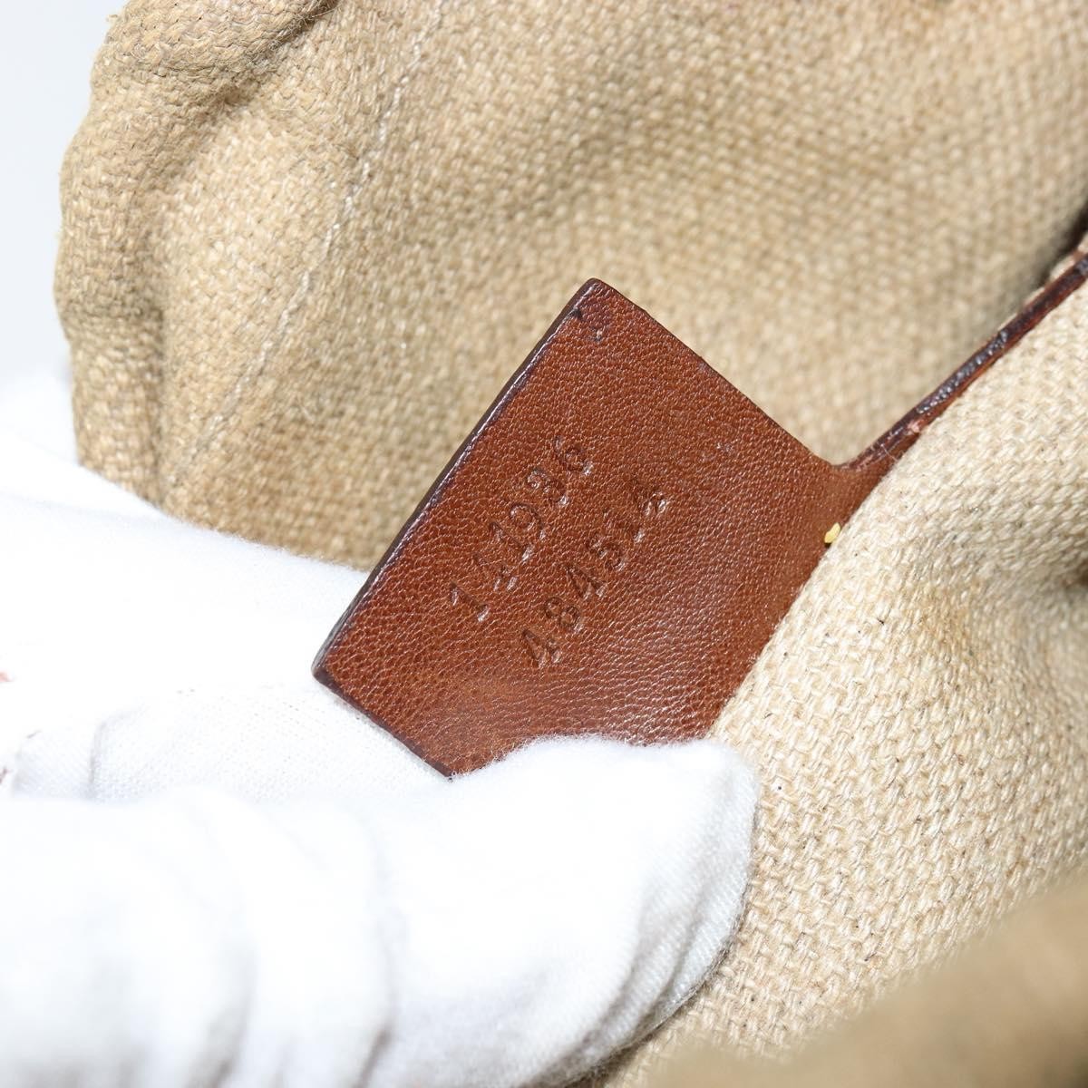 Gucci Vintage Bamboo Shoulder Bag Canvas Beige Canvas Shoulder Bag Bag (Pre-Owned)
