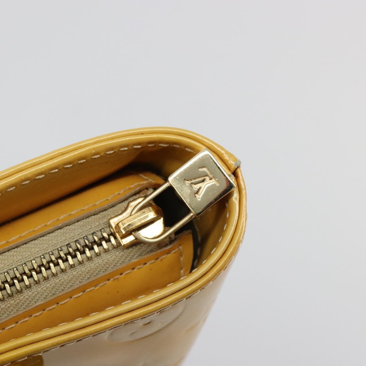 Louis Vuitton Houston Handbag Monogram Vernis Beige Patent_Leather Handbag (Pre-Owned)