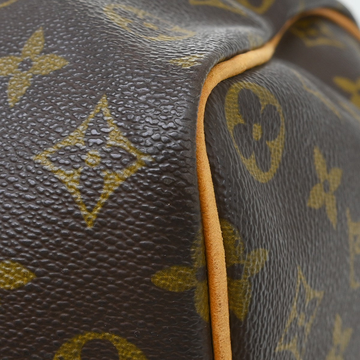 Louis Vuitton Speedy Handbag Monogram Canvas Brown Canvas Handbag (Pre-Owned)
