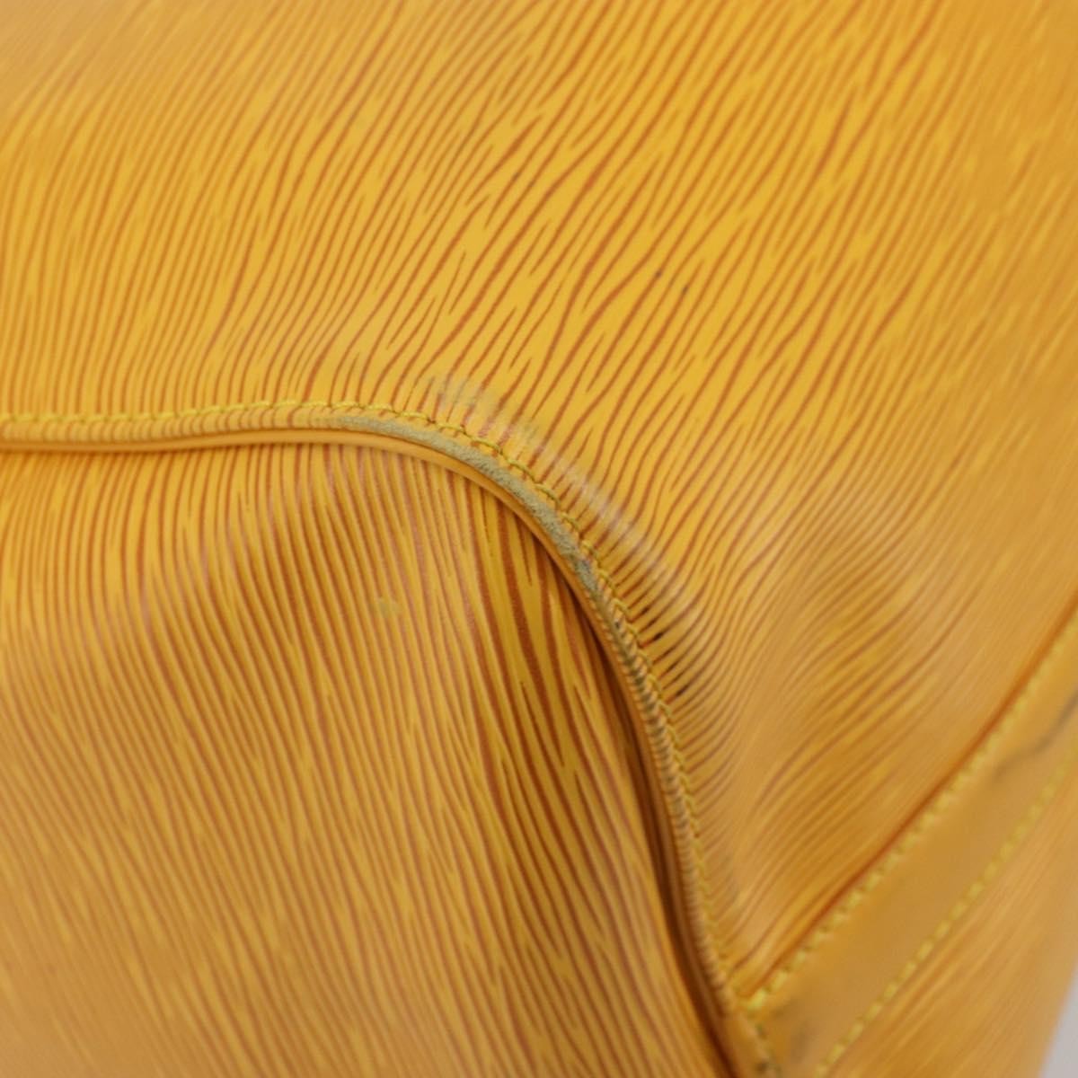 Louis Vuitton Keepall Bag Epi Leather Yellow Leather Travel Bag Bag (Pre-Owned)
