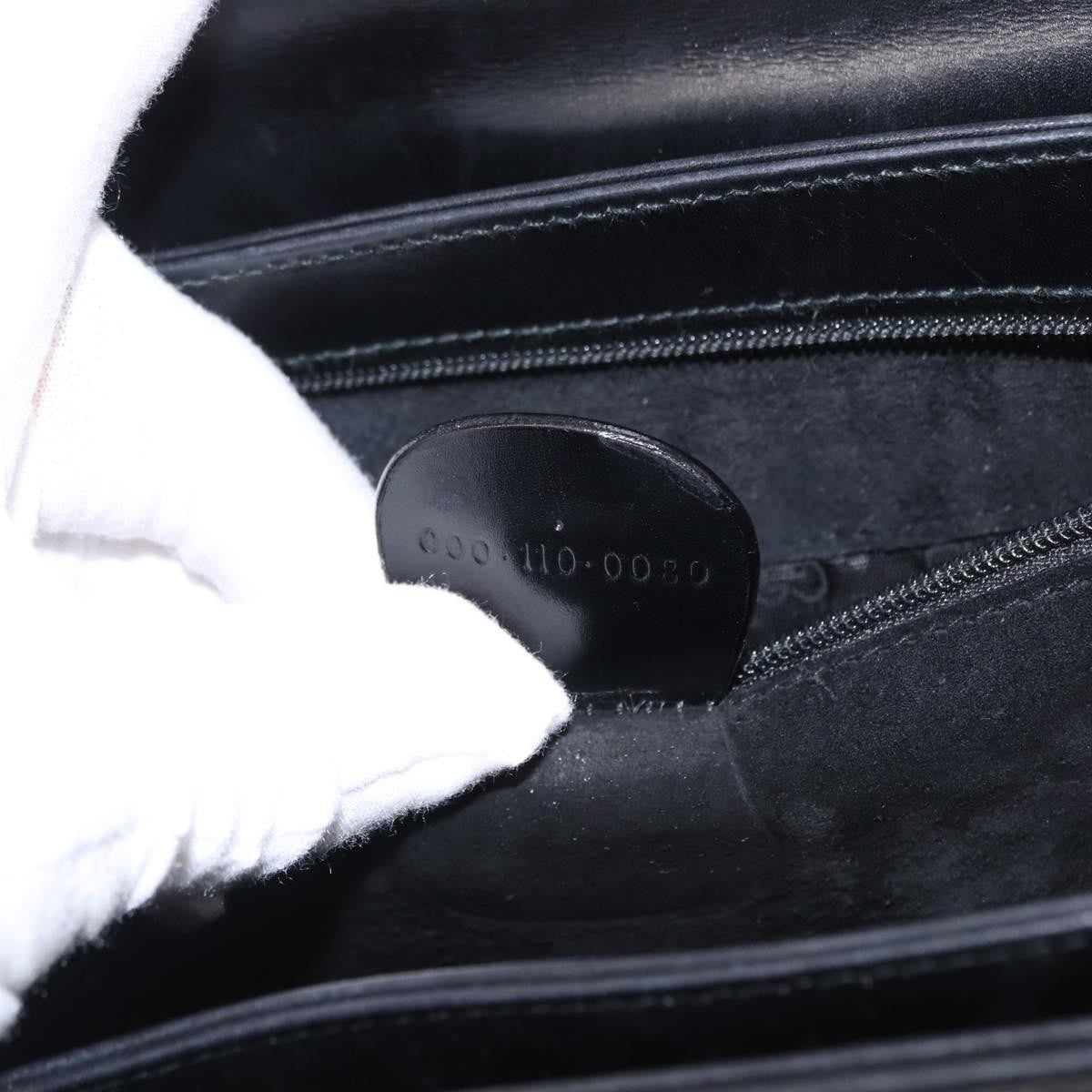 Gucci Vintage Handbag Leather Black Leather Handbag (Pre-Owned)