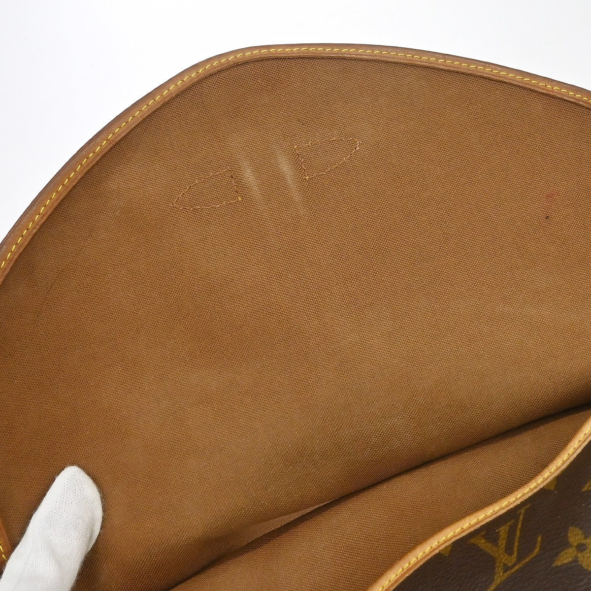 Louis Vuitton Saumur Handbag Monogram Canvas Brown Canvas Shoulder Bag Bag (Pre-Owned)