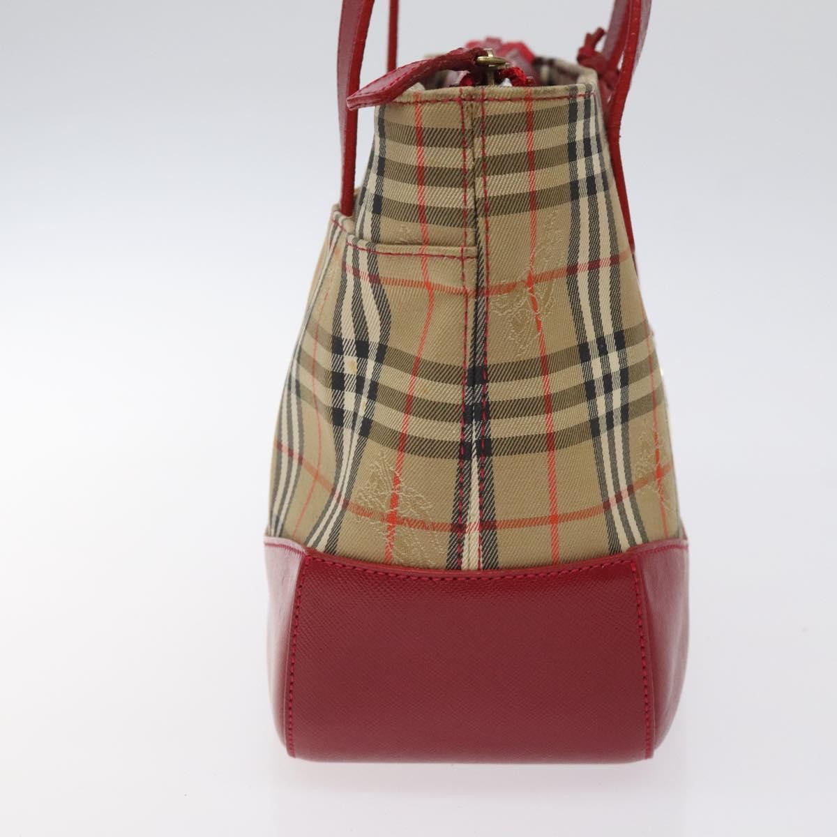 Burberry Nova Check Handbag Nova Check Canvas And Leather Beige Canvas Handbag (Pre-Owned)