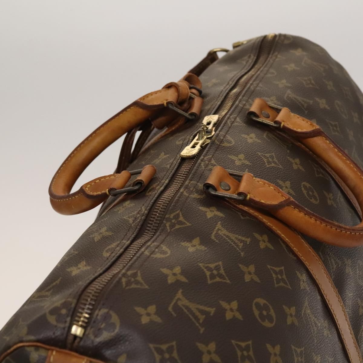 Louis Vuitton Keepall Bandouliere Bag Monogram Canvas Brown Canvas Travel Bag Bag (Pre-Owned)