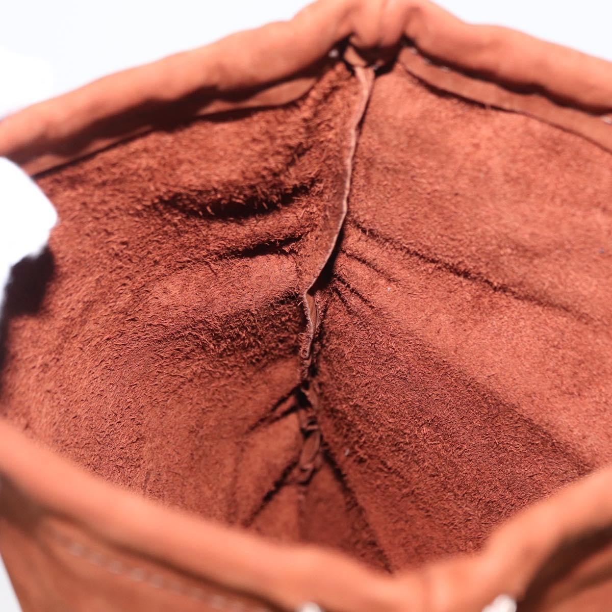 Gucci Pochette Suede Brown Suede Clutche & Pouche Bag (Pre-Owned)