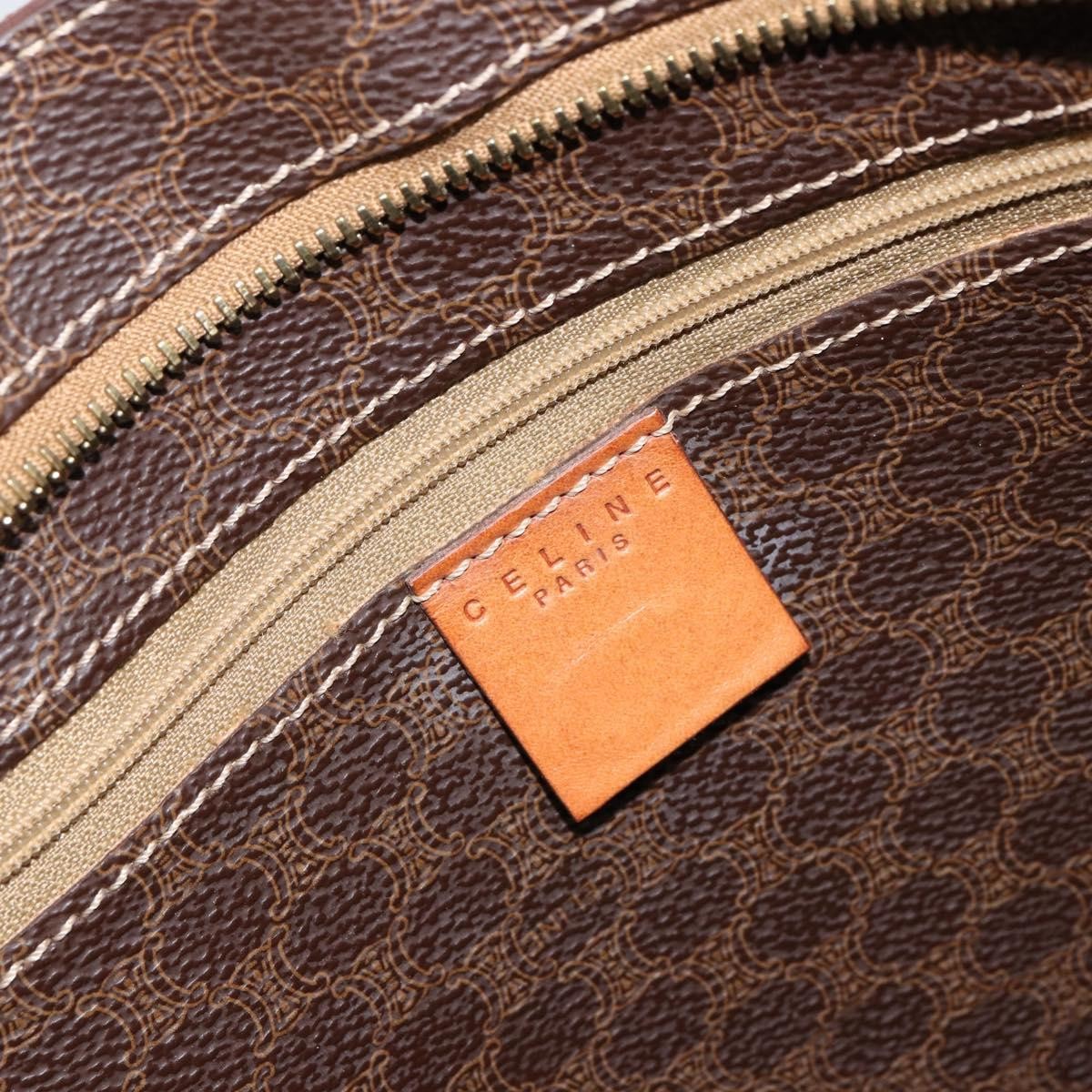 Celine Vintage Macadam Tote Bag Canvas Brown Canvas Tote Bag Bag (Pre-Owned)
