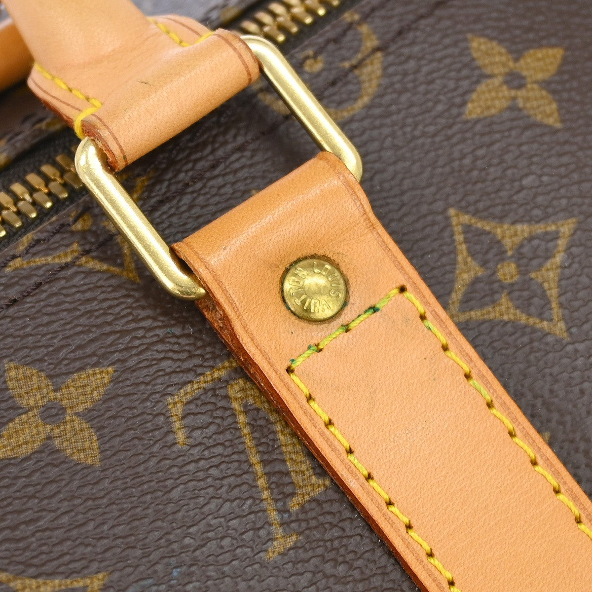 Louis Vuitton Keepall Bandouliere Bag Monogram Canvas Brown Canvas Travel Bag Bag (Pre-Owned)