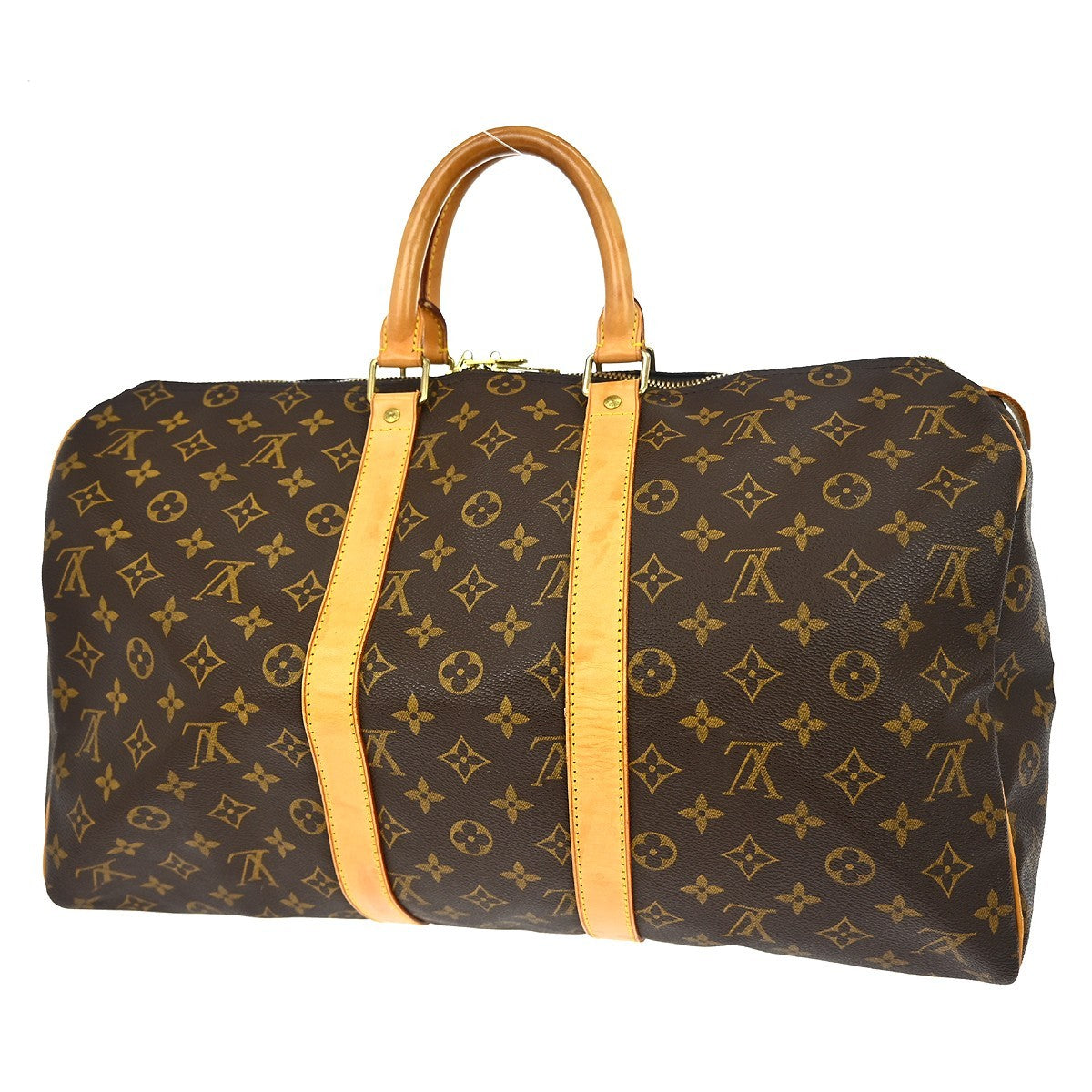 Louis Vuitton Keepall Bag Monogram Canvas Brown Canvas Travel Bag Bag (Pre-Owned)