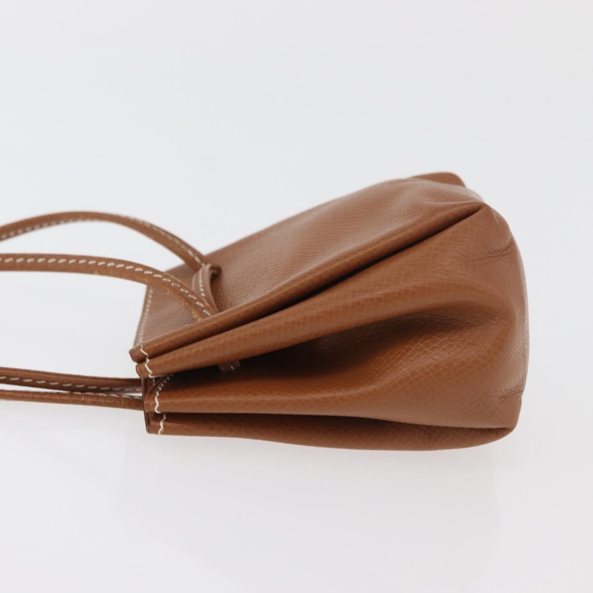 Hermes Vespa Pouch Leather Brown Leather Clutche & Pouche Bag (Pre-Owned)