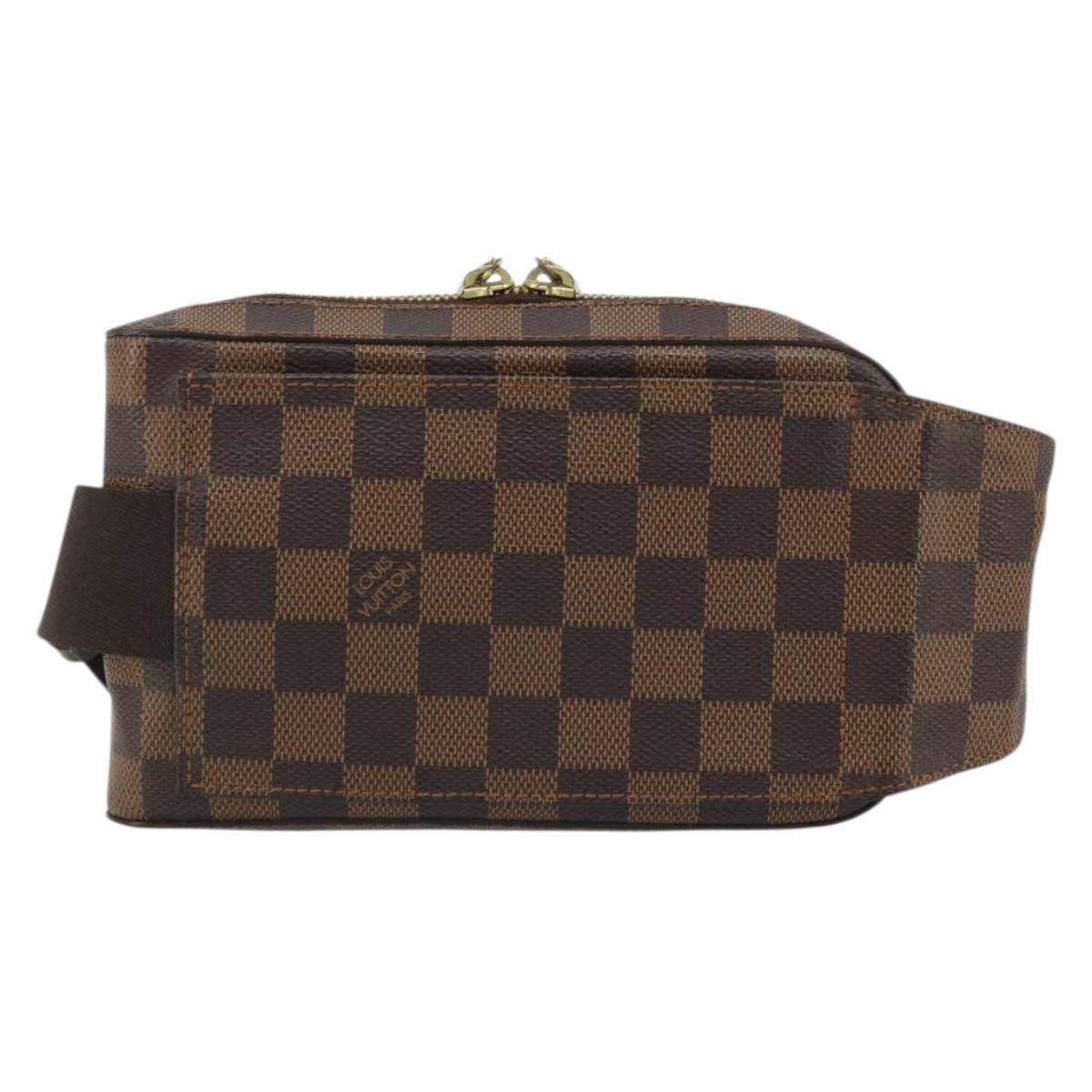 Louis Vuitton Geronimos Waist Bag Damier Brown Canvas Shoulder Bag Bag (Pre-Owned)