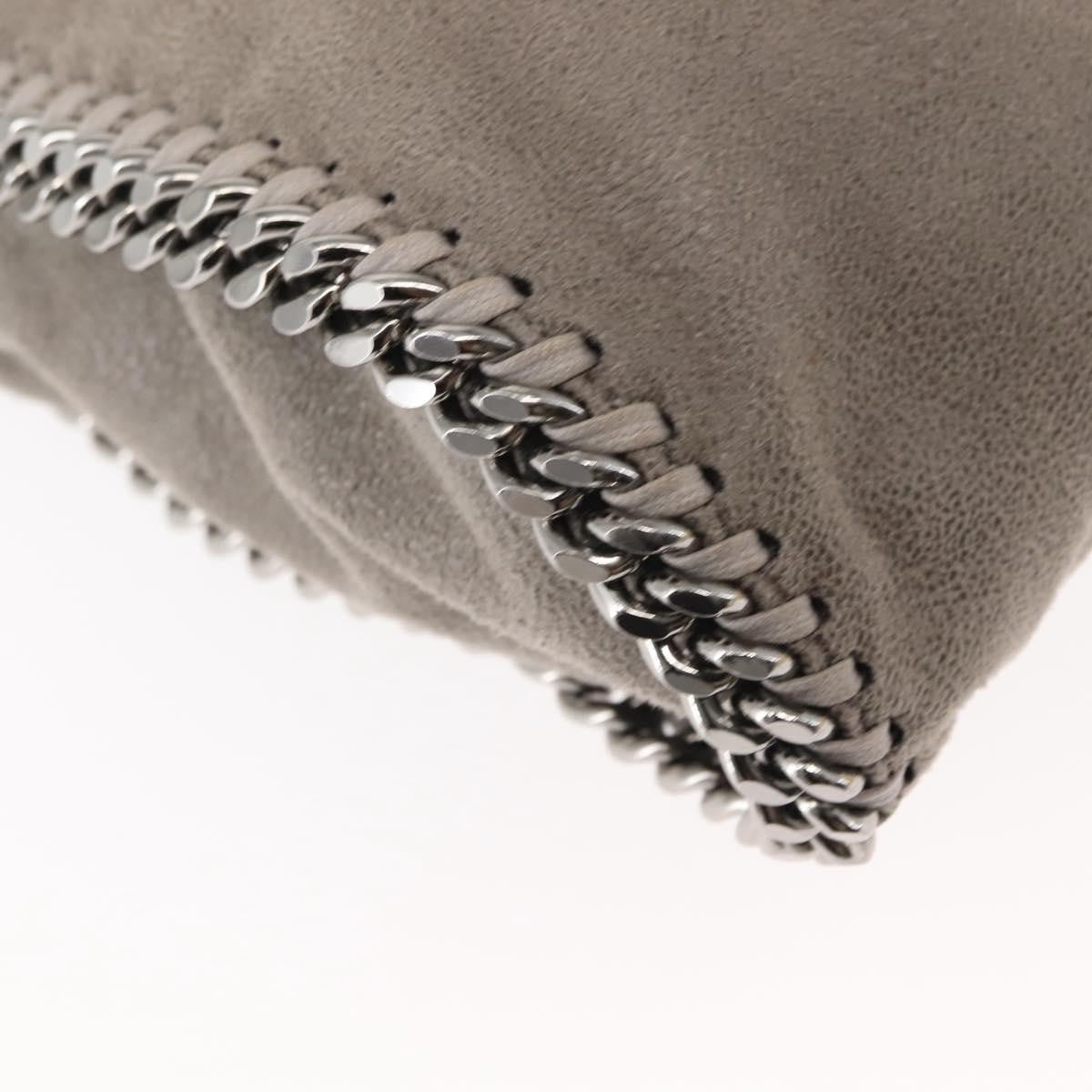 Stella Mccartney Falabella Fold Over Crossbody Bag Faux Leather Gray Polyester Bag (Pre-Owned)