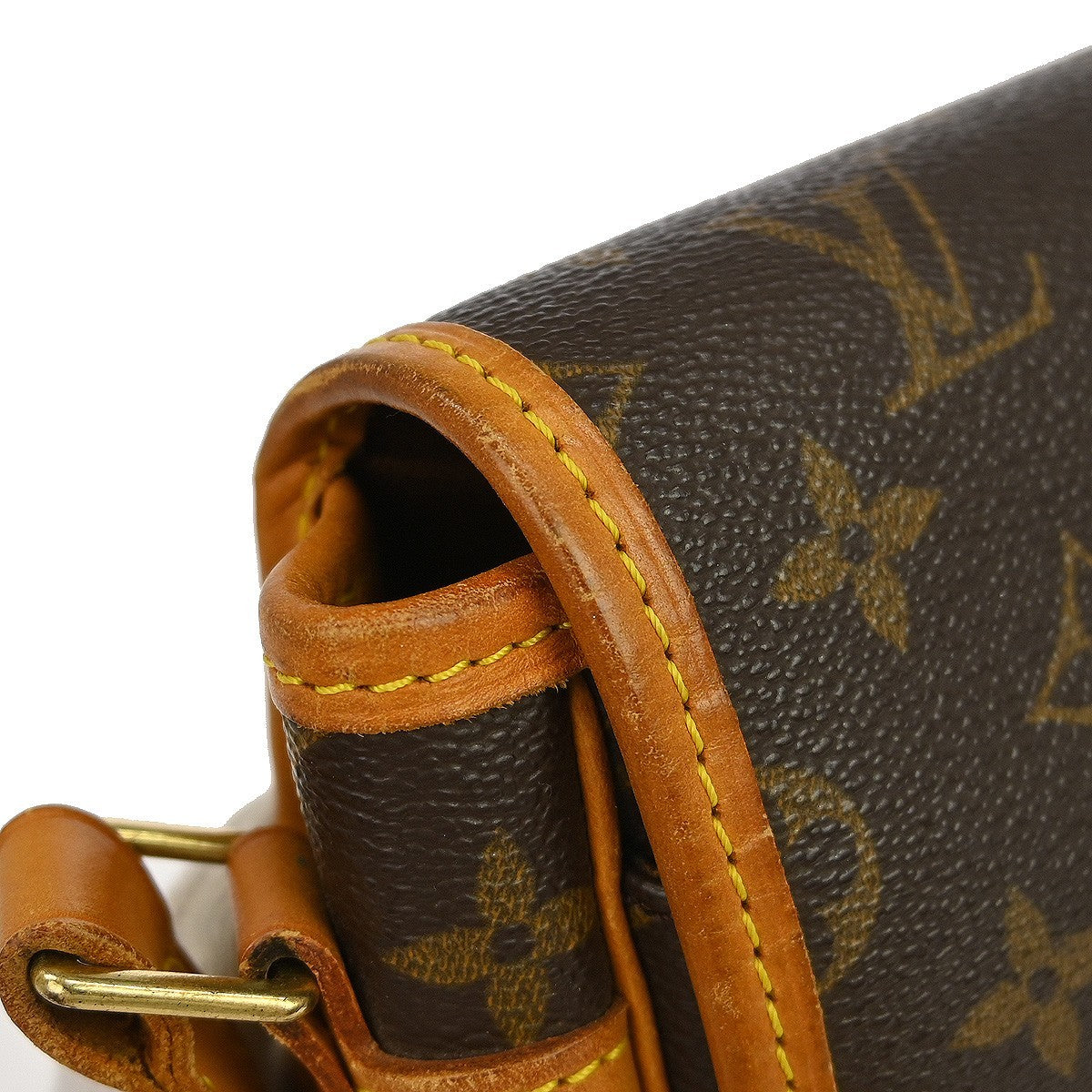 Louis Vuitton Sologne Handbag Monogram Canvas Brown Canvas Shoulder Bag Bag (Pre-Owned)