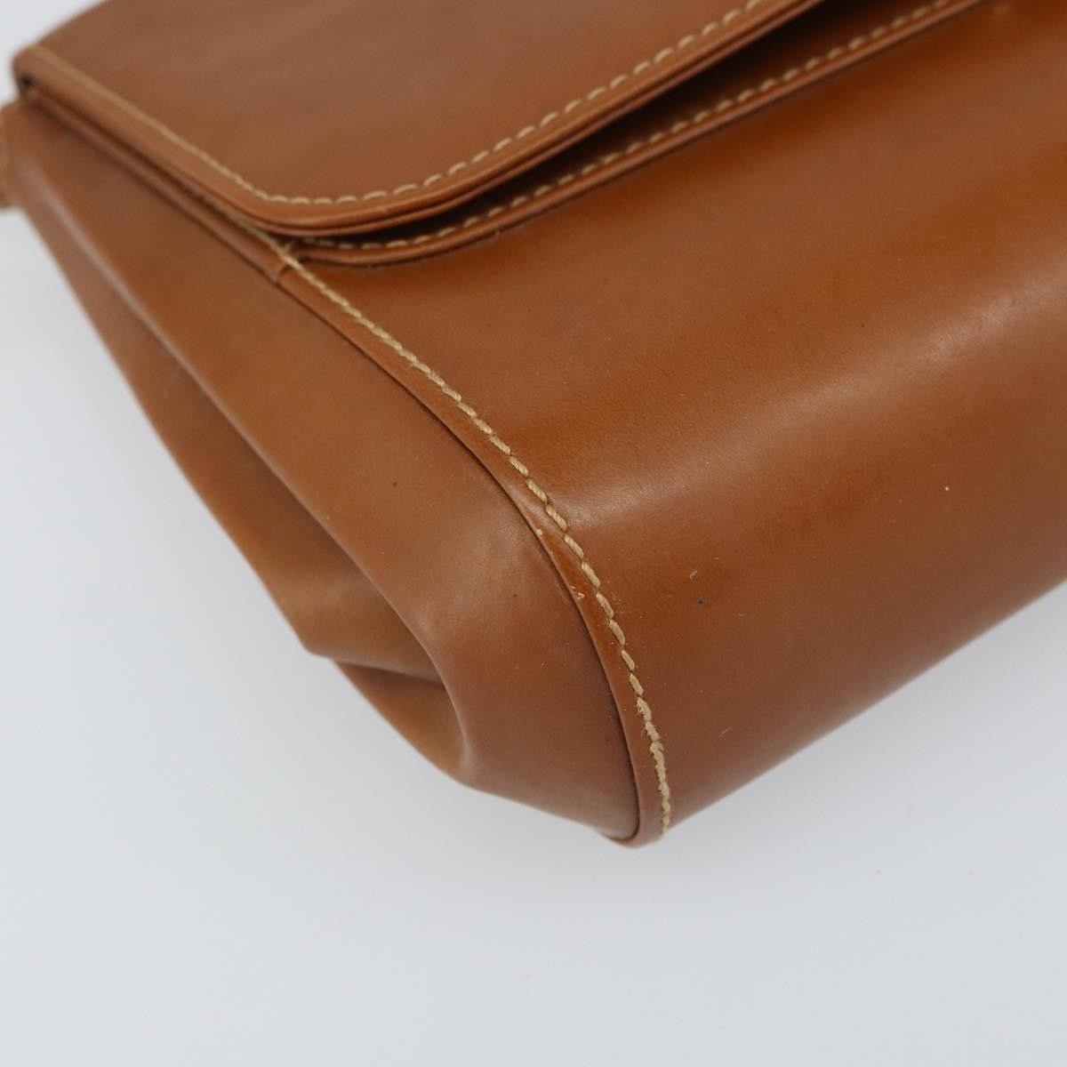 Gucci Vintage Shoulder Bag Leather Brown Leather Shoulder Bag Bag (Pre-Owned)
