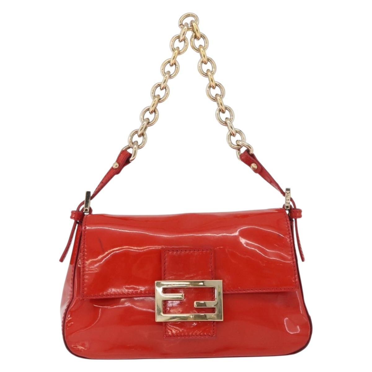 Fendi Forever Mama Bag Patent Red Patent_Leather Shoulder Bag Bag (Pre-Owned)
