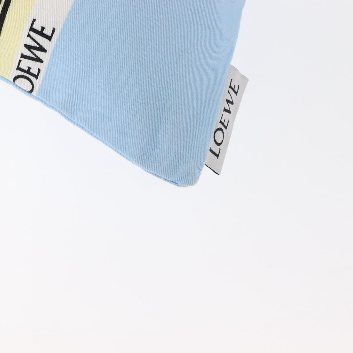 Loewe Drawstring Pouch Printed Canvas Blue Canvas Bag (Pre-Owned)