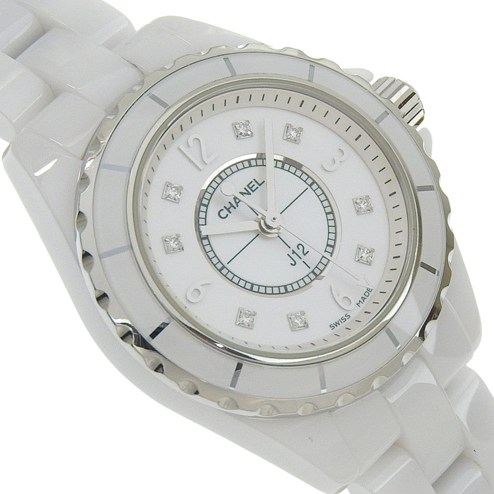 Chanel J12 Automatic Watch Ceramic And Stainless Steel With Diamond Markers And Mother Of Pearl Watch (Pre-Owned)