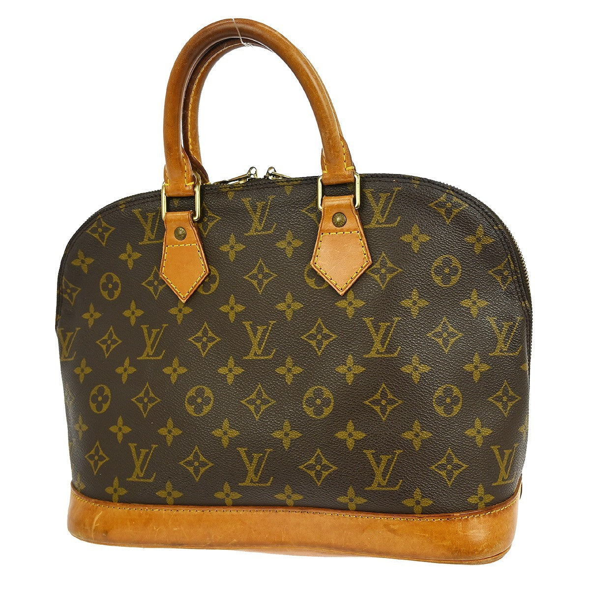 Louis Vuitton Alma Handbag Monogram Canvas Brown Canvas Handbag (Pre-Owned)