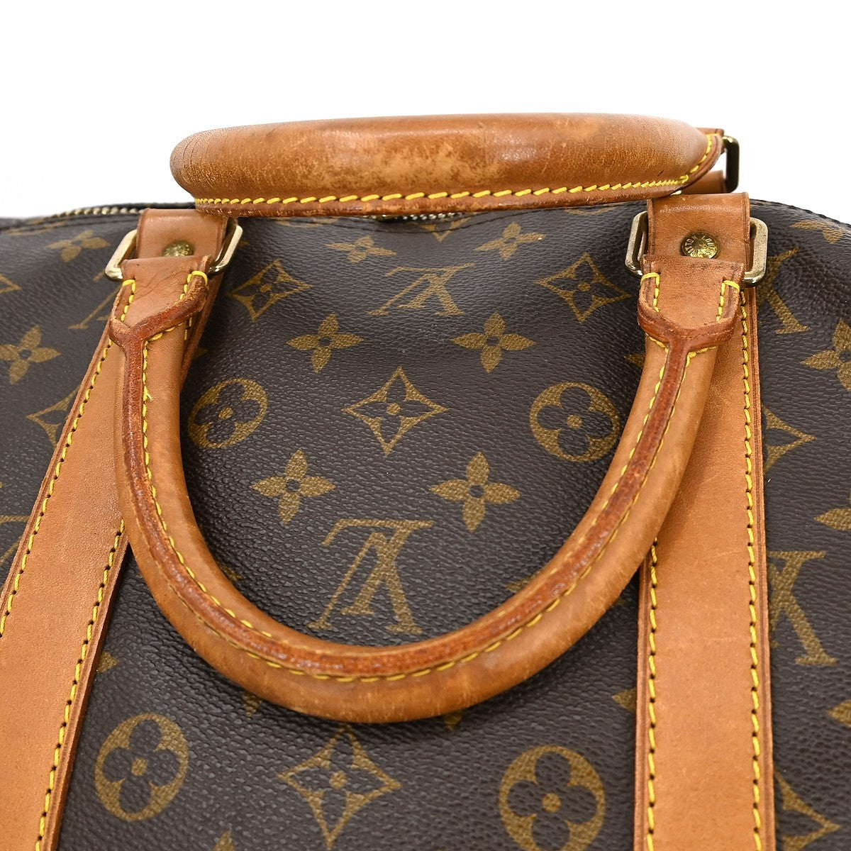 Louis Vuitton Keepall Bag Monogram Canvas Brown Canvas Travel Bag Bag (Pre-Owned)