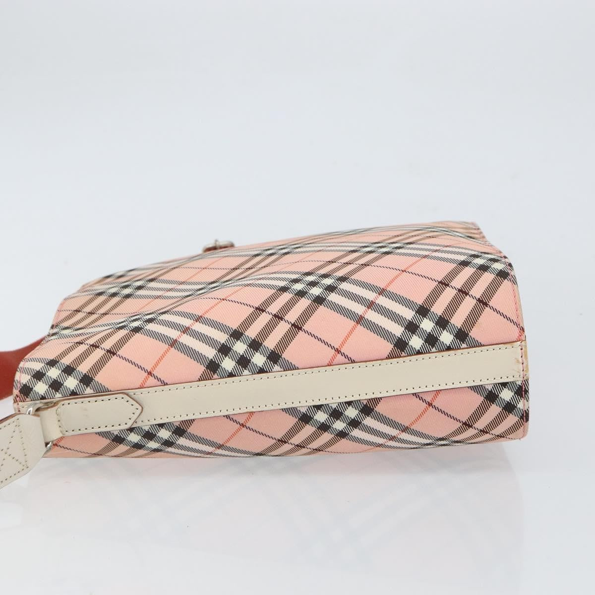 Burberry Nova Check Shoulder Bag Canvas Pink Canvas Shoulder Bag Bag (Pre-Owned)
