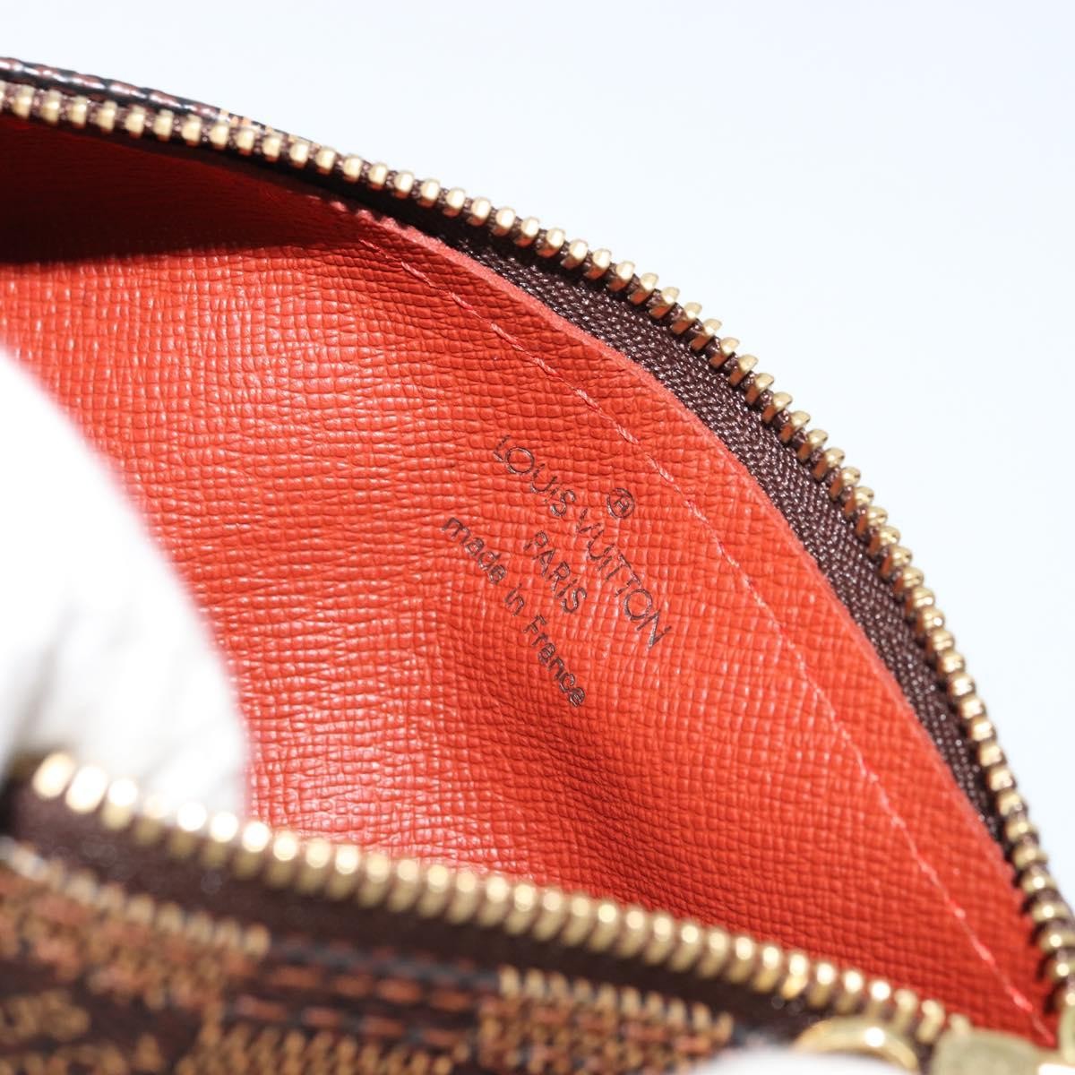 Louis Vuitton Papillon Pochette Damier Brown Canvas Clutche & Pouche Bag (Pre-Owned)
