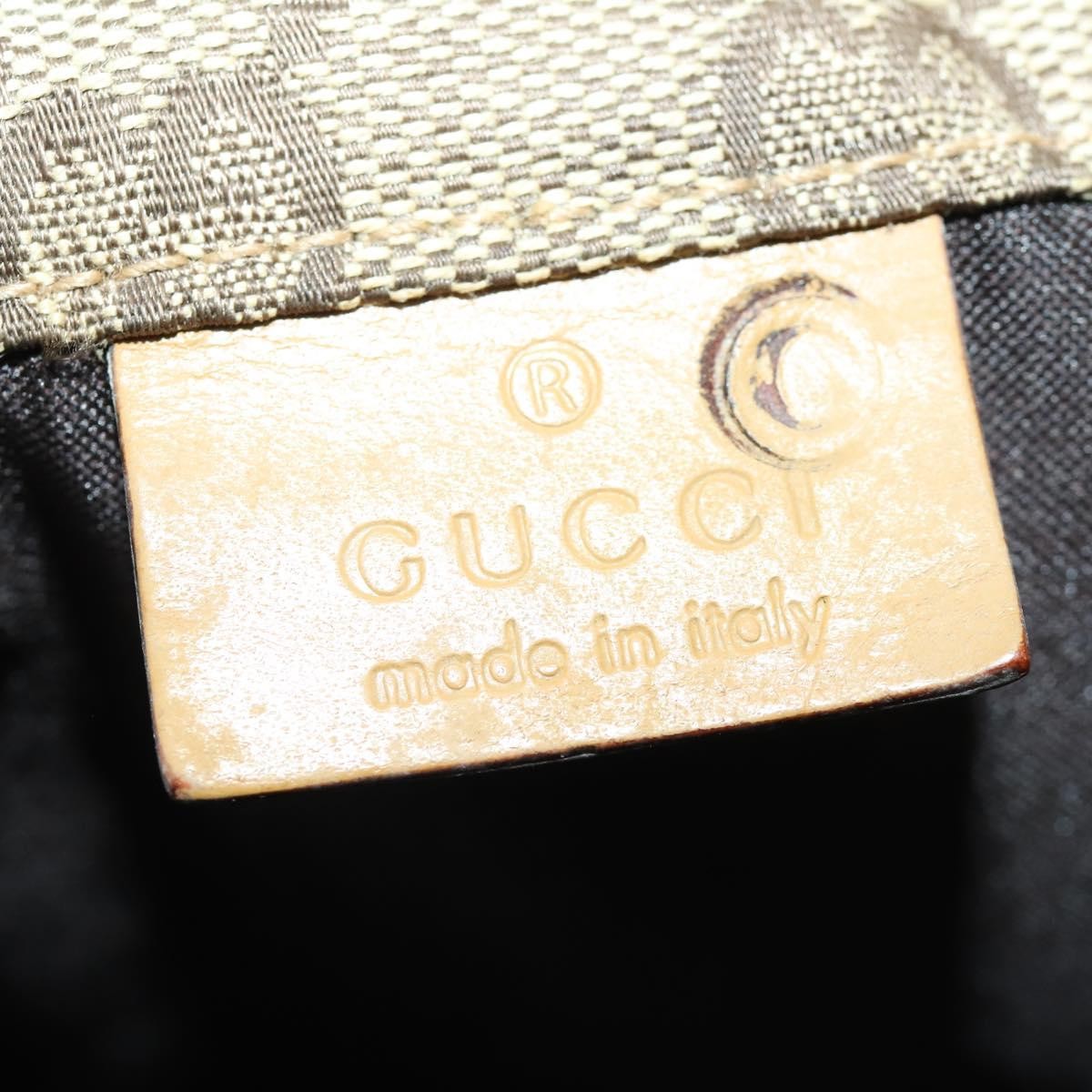 Gucci Drawstring Backpack Gg Canvas Beige Canvas Backpack Bag (Pre-Owned)