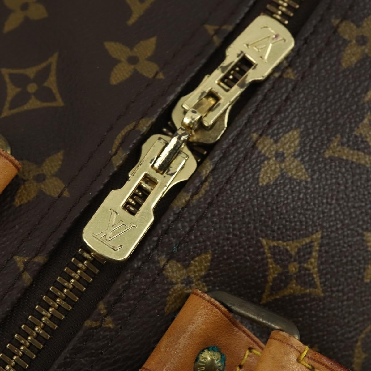 Louis Vuitton Keepall Bag Monogram Canvas Brown Canvas Travel Bag Bag (Pre-Owned)