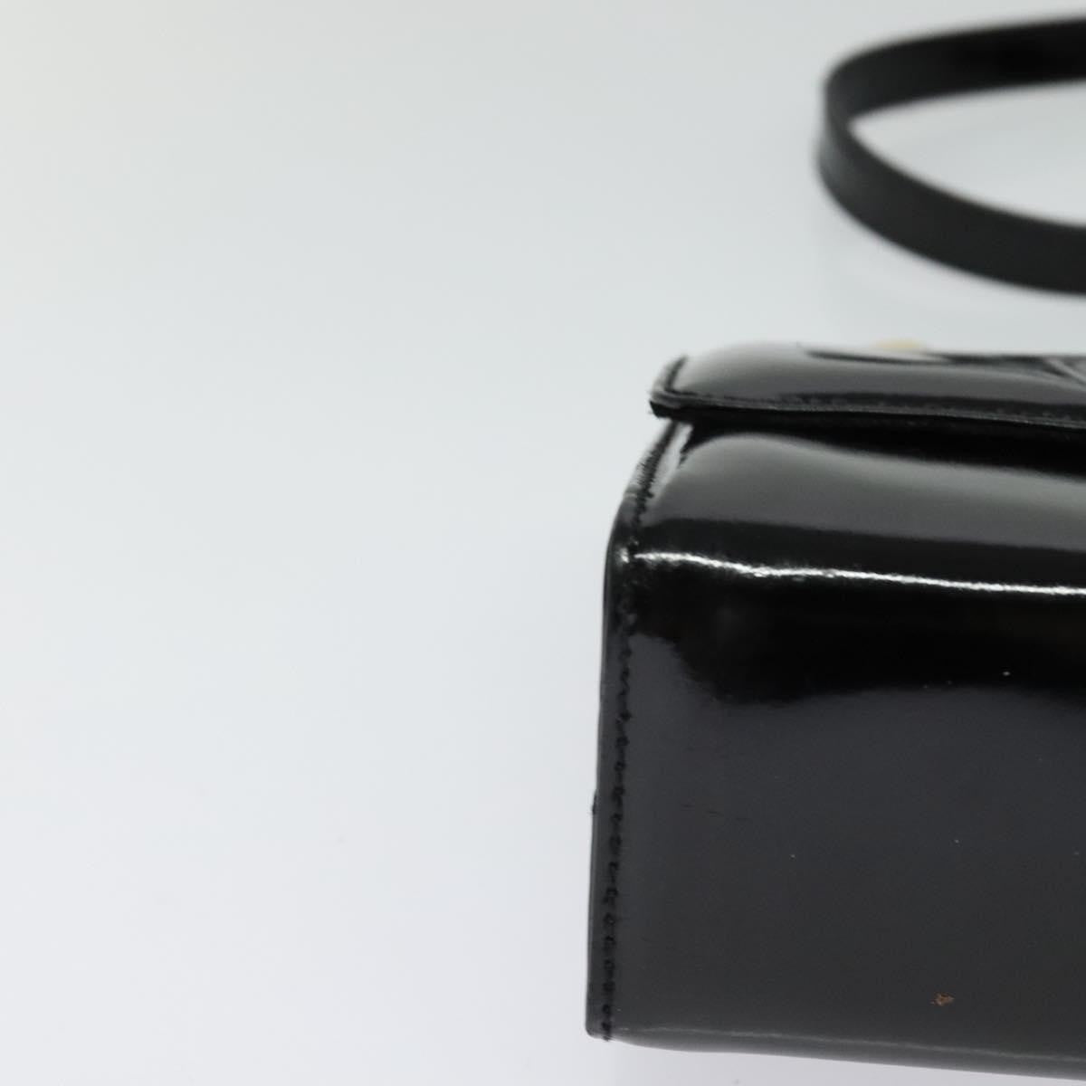 Salvatore Ferragamo Gancini Shoulder Bag Patent Leather Black Patent_Leather Shoulder Bag Bag (Pre-Owned)