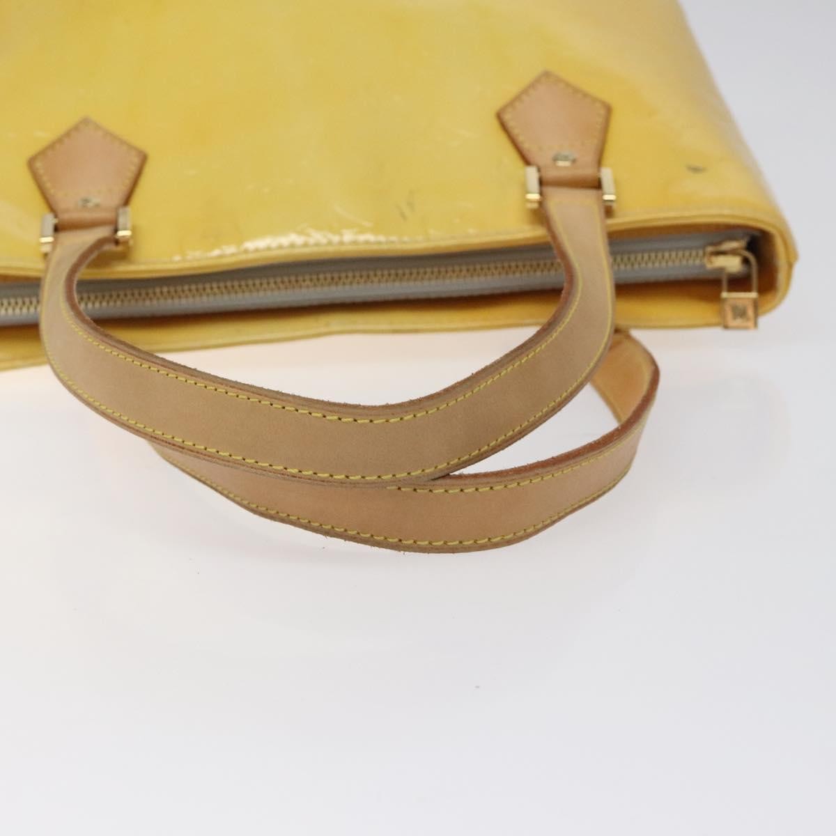 Louis Vuitton Houston Handbag Monogram Vernis Yellow Patent_Leather Handbag (Pre-Owned)