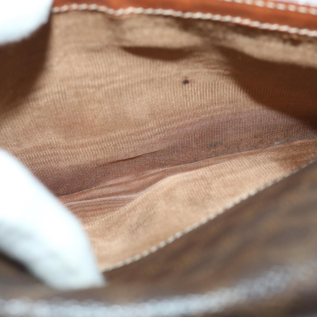 Celine Vintage Macadam Shoulder Bag Canvas And Leather Brown Canvas Shoulder Bag Bag (Pre-Owned)