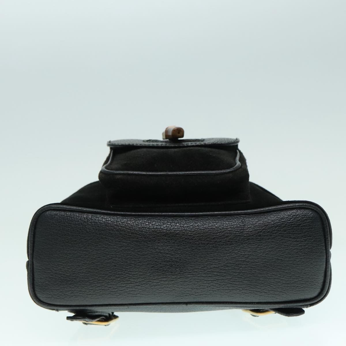 Gucci Gucci Bamboo Backpack Daim Black Suede Backpack Bag (Pre-Owned)