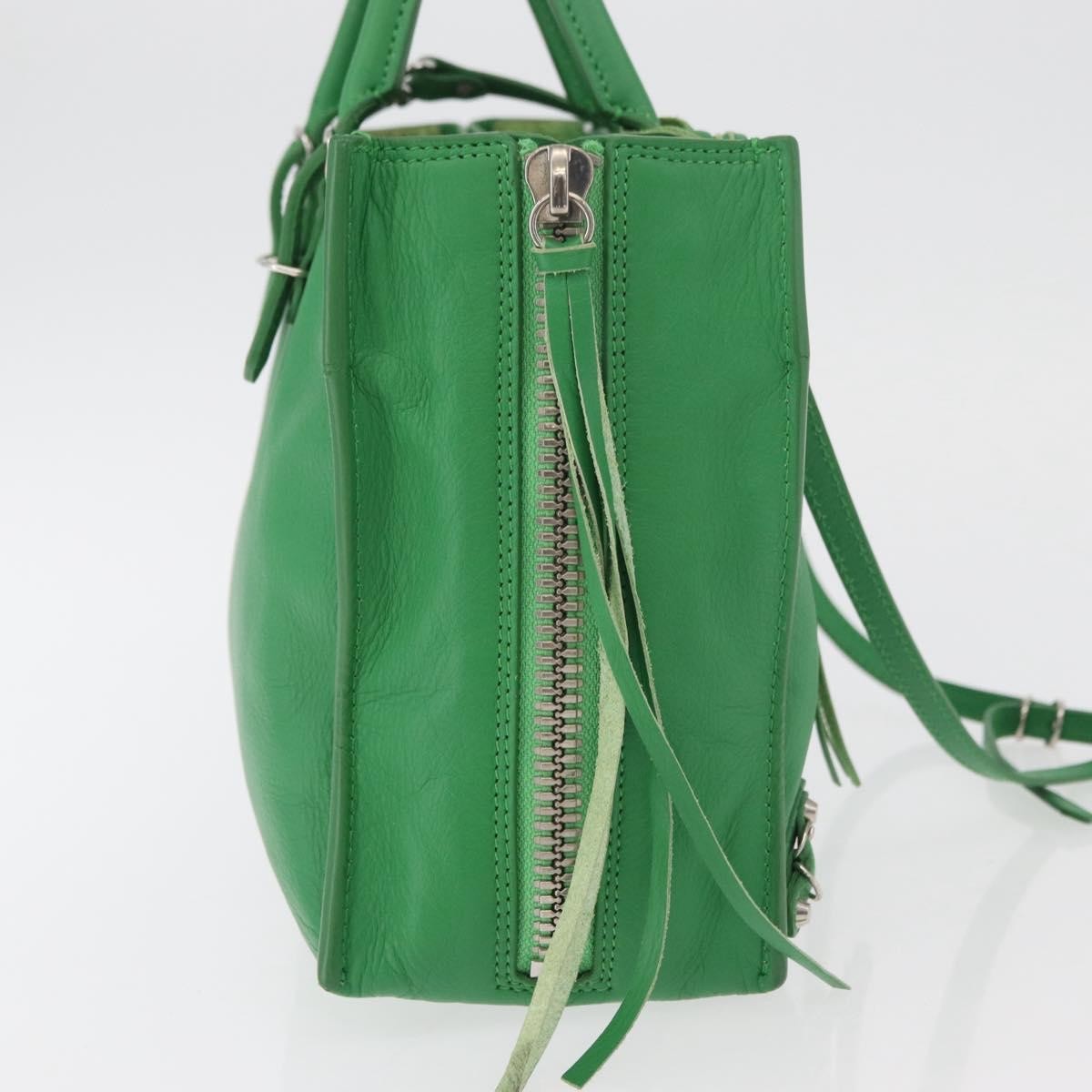 Balenciaga Papier Flap Tote Leather Green Leather Tote Bag Bag (Pre-Owned)