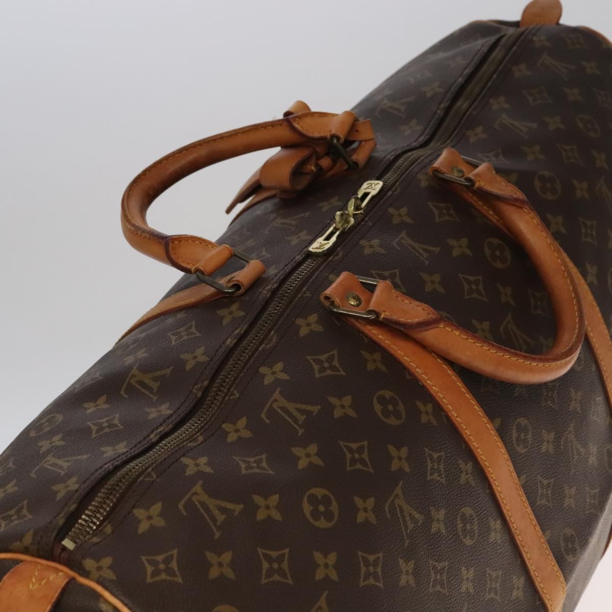 Louis Vuitton Keepall Bag Monogram Canvas Brown Canvas Travel Bag Bag (Pre-Owned)