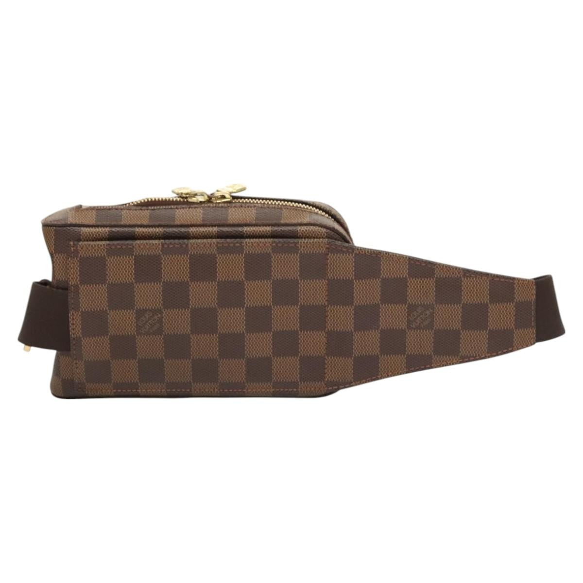 Louis Vuitton Geronimos Waist Bag Damier Brown Canvas Shoulder Bag Bag (Pre-Owned)