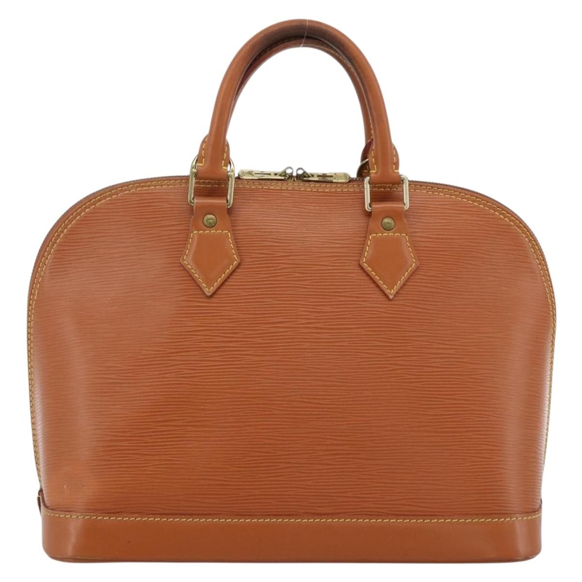 Louis Vuitton Alma Handbag Epi Leather Brown Leather Handbag (Pre-Owned)