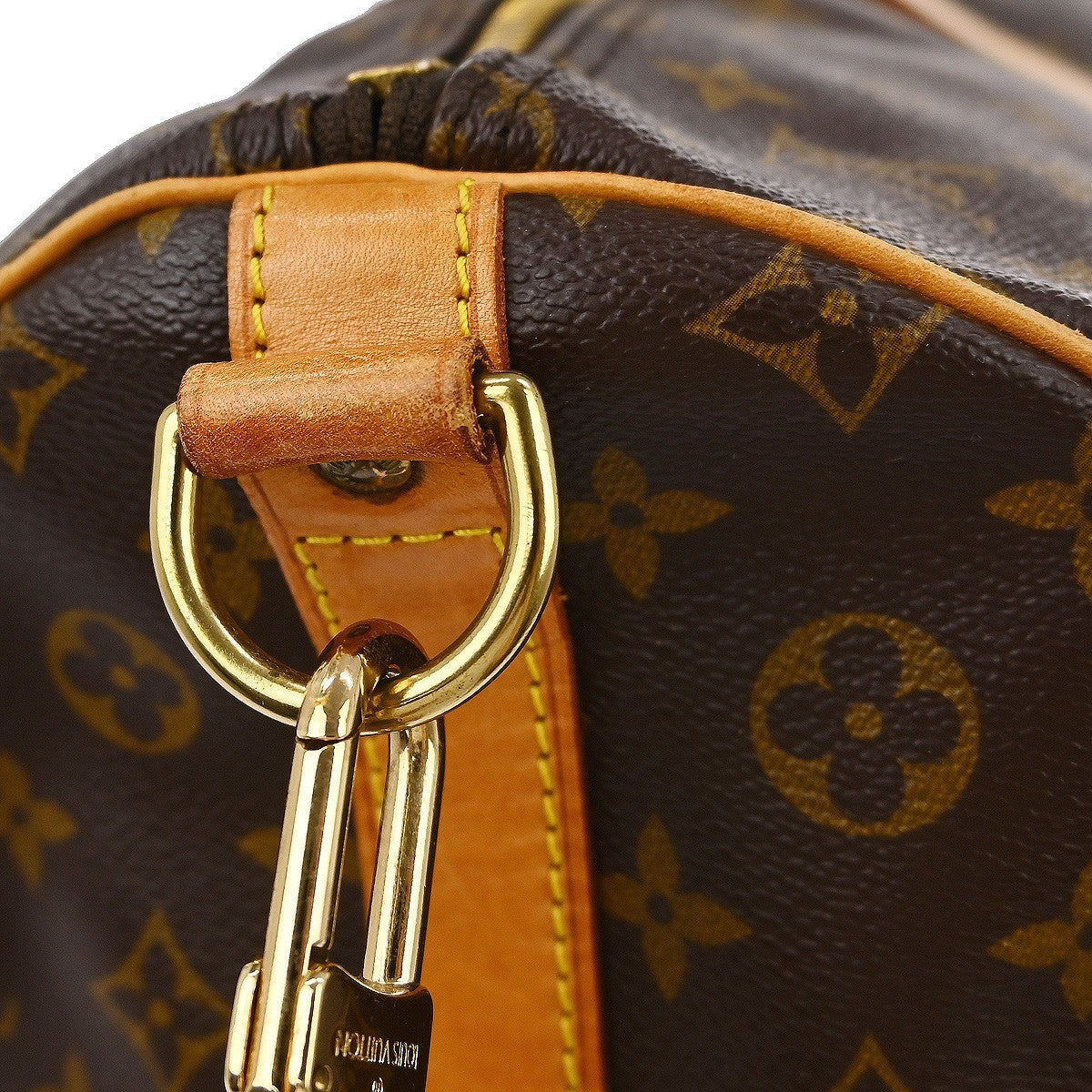 Louis Vuitton Keepall Bandouliere Bag Monogram Canvas Brown Canvas Travel Bag Bag (Pre-Owned)