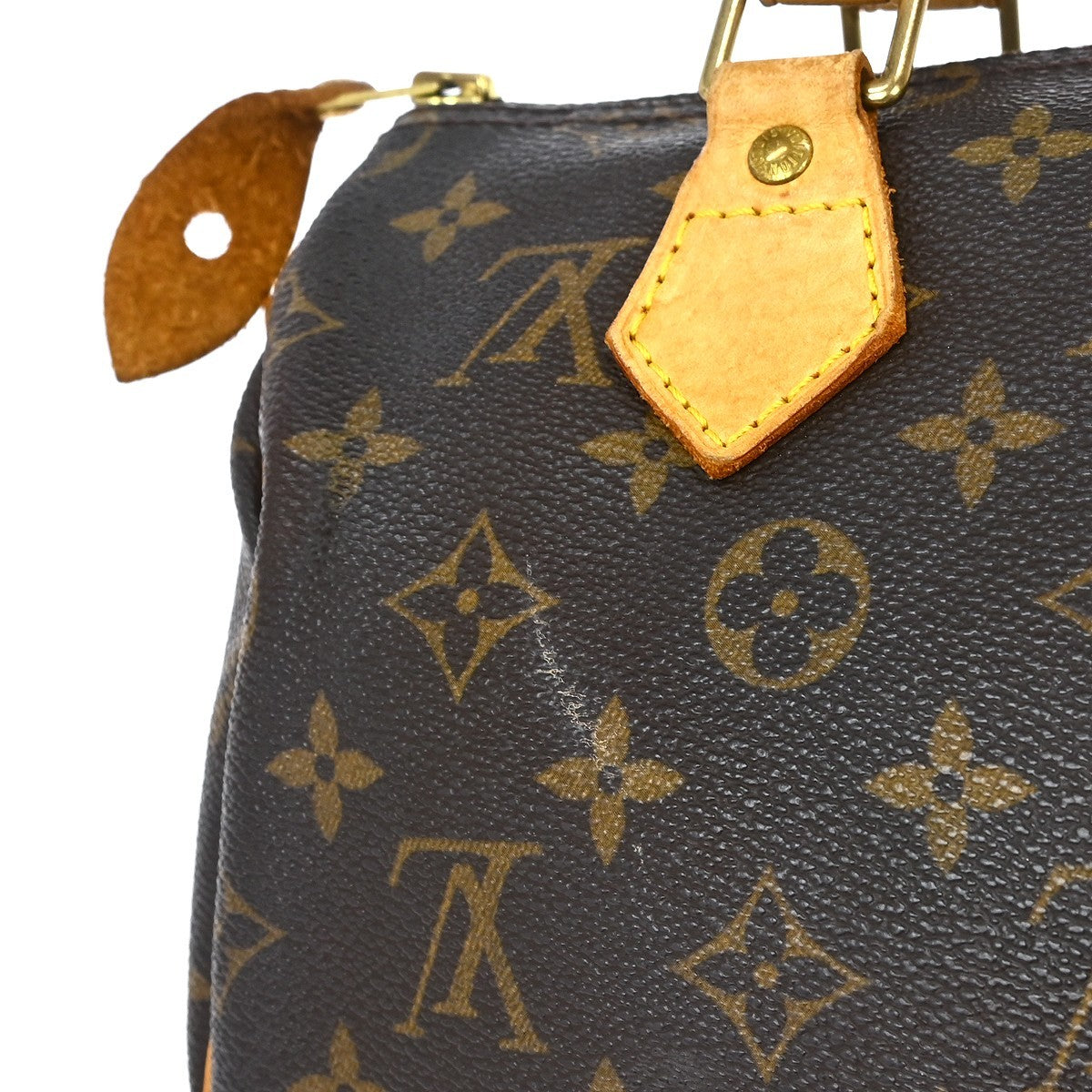 Louis Vuitton Speedy Handbag Monogram Canvas Brown Canvas Handbag (Pre-Owned)